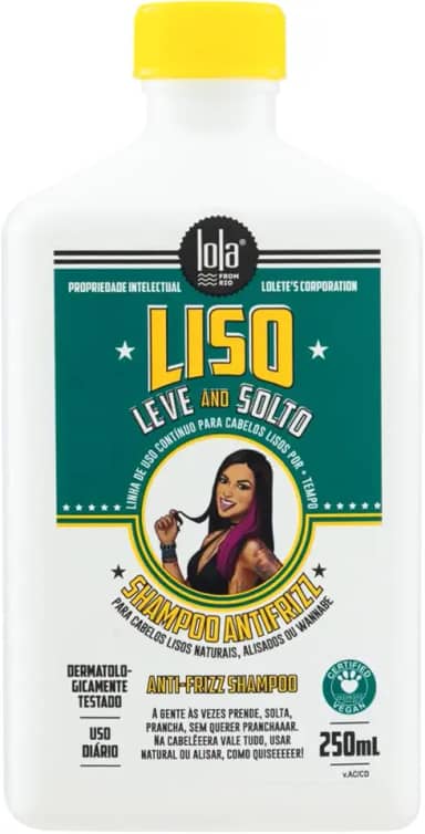 Liso Leve e Solto Shampoo 250ml , Lola Cosmetics