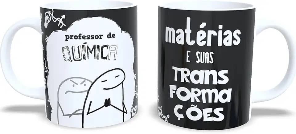 Caneca Personalizada e Divertida – Frases Engraçadas de Professor por Matéria (Quimica)