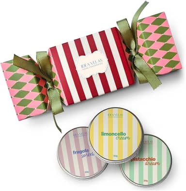 Kit de 3 velas aromáticas ITALIAN GELATO (limoncello cream/fragola sorbet/pistacchio dream), IDEA VELAS, 30g cada, embalagem de presente