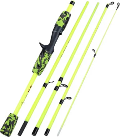 Vara de pesca Sougayilang 2PC Vara de fundição, vara de pesca leve de fibra de carbono