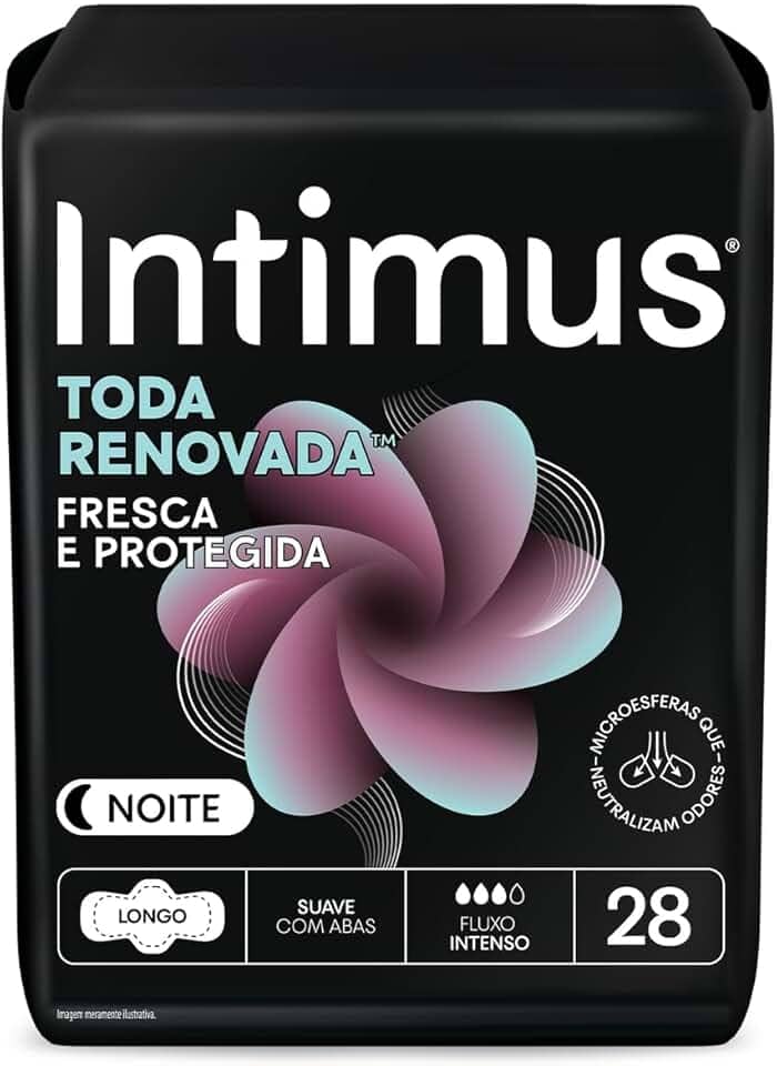 Absorvente Intimus Toda Renovada Noite - 28 unidades (Embalagem pode variar)
