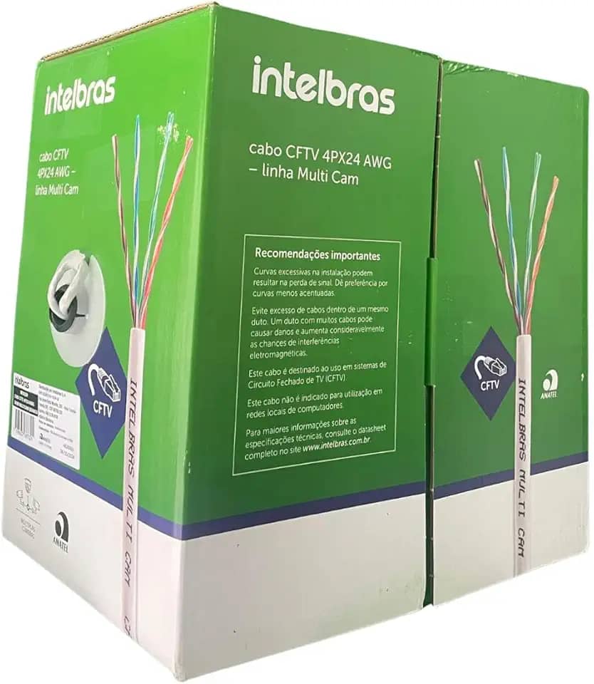 Cabo De Rede Cftv 4px24 Awg 300m Mc8cbr Multi Cam Intelbras