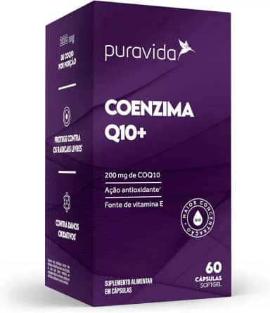 Coenzima Q10+ 200mg + Vitamina E - 60 Cápsulas - Puravida
