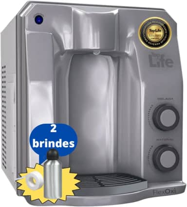 Filtro Purificador Água com Super Ozônio Gelada Compressor Bactericida Flex Oxi - Top life (127, Prata)