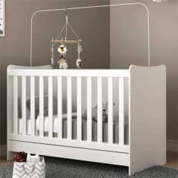 Berço Multifuncional 4 em 1 vira escrivaninha Evolution Multimóveis Branco