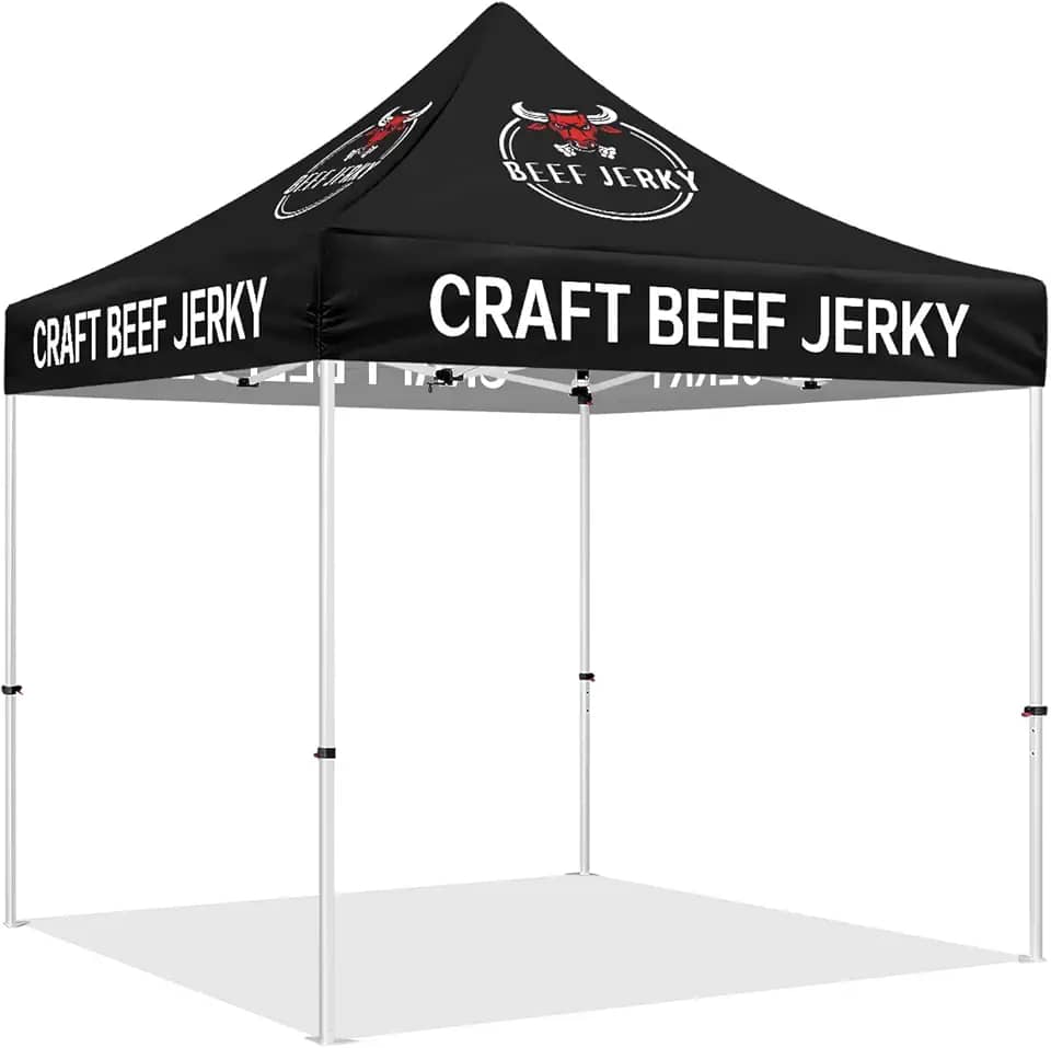 Barraca de carne seca artesanal, 25 x 25 cm para uso externo para carne seca feita à mão, vara de carne ou carne defumada pop up mercado tenda comercial