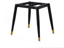 Mesa de jantar moderna redonda dobrável de 139 cm, acabamento de mármore e grãos de madeira, pernas de metal preto, assentos de 4 a 10 pessoas (estrutura de aço carbono)