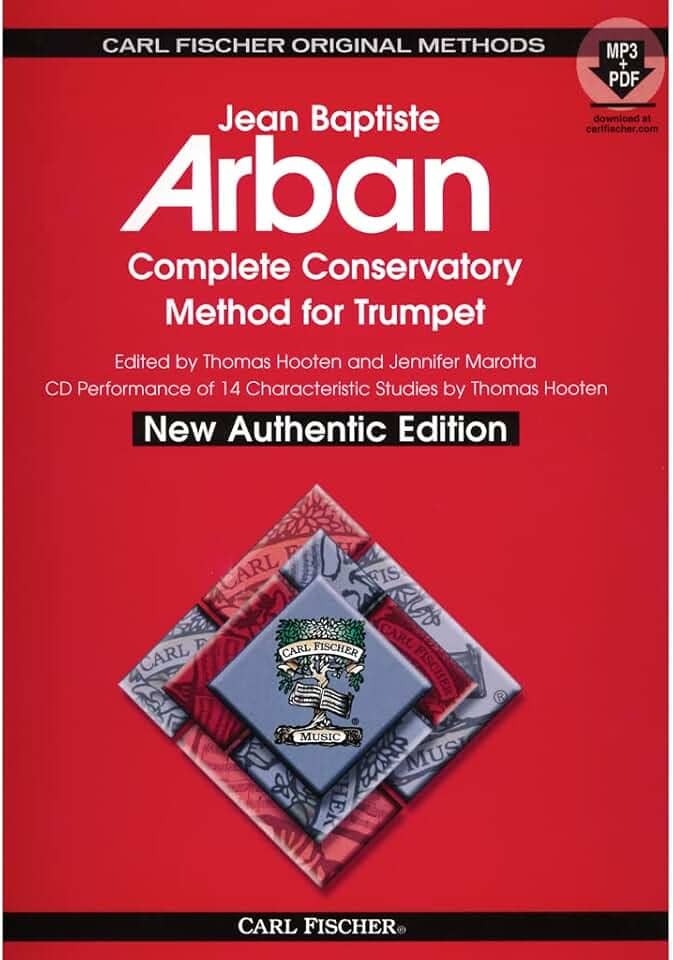 Carl Fischer Método conservatório completo Arban para trompete espiral encadernada