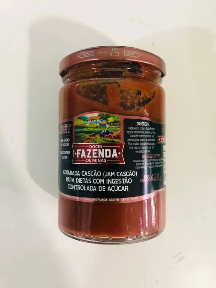 Goiabada Cascão Zero Açúcar Fazenda de Minas 420g