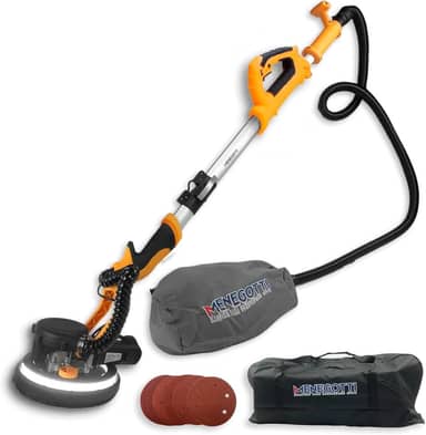 Lixadeira Teto 750w Menegotti Alvenaria Gesso C/Aspirador Led Girafa Cor Amarelo Frequência 60 Hz 127v