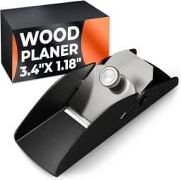 Plaina manual de 8,6 x 3 x 2 cm para madeira – Ferramenta manual de plaina de madeira, aço inoxidável, ajuste de lâmina afiada, fundo durável, design ergonômico – fácil de montar, evita danos, para