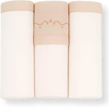 Cueiro para Bebê 100% Algodão Kit com 3 Unidades 80x80cm | Tecido Suave e Respirável | Ideal para Enxoval, Maternidade, Naninha e Proteção Diária (Creme/Bege)