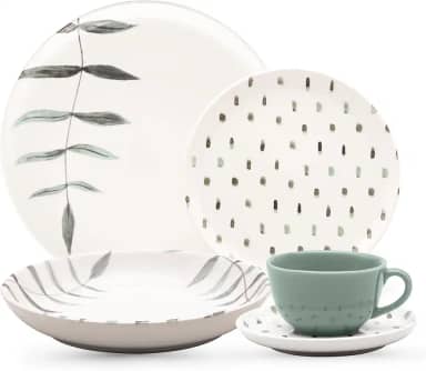 Oxford Aparelho De Jantar 30 Peças Flat Samambaia