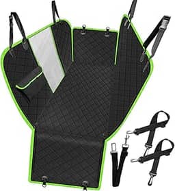 Capa Protetora Carro Pet Impermeável, Antiderrapante, Resistente ao Desgaste, Grande Capacidade 4 em 1 capa de Banco Traseiro de Carro para Cachorro Cachorro Verde