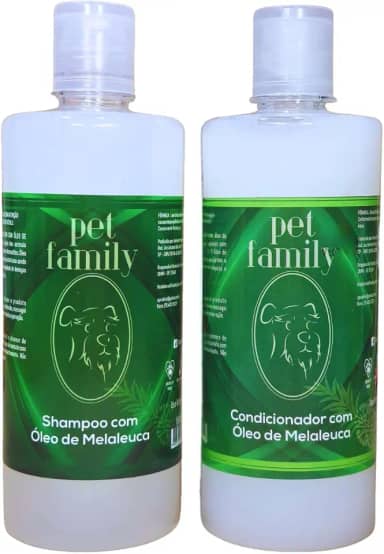 Shampoo e Condicionador Dermatológico para Cães e Gatos, 500 ml cada, Tratamento de Pele