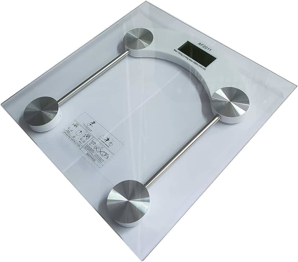 Balança Digital de Banheiro 180 KG Vidro Temperado Residencial, Academia ou Clinica