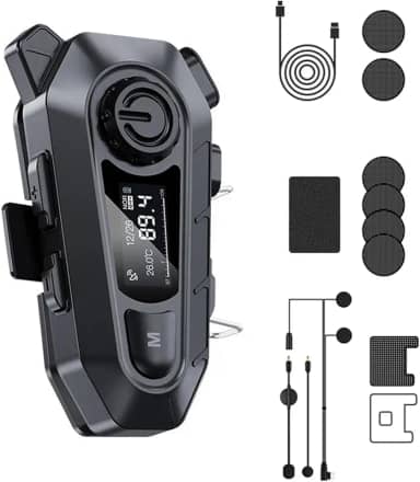 Fone de ouvido sem fio Bluetooth 5.4 à prova d'água para capacete de motocicleta acessório FM