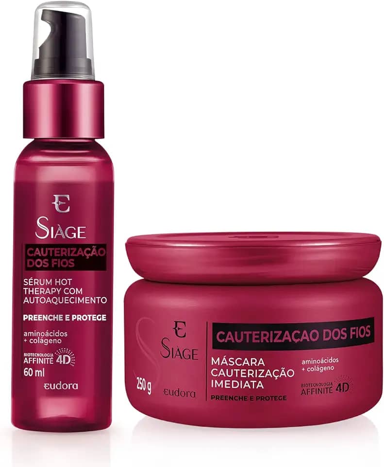 Eudora Kit Siàge Cauterização dos Fios: Máscara Capilar 250g + Sérum Capilar 60ml