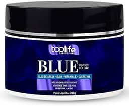 Máscara Matizadora Tonalizante Azul Royal Toplife Profissional 250g