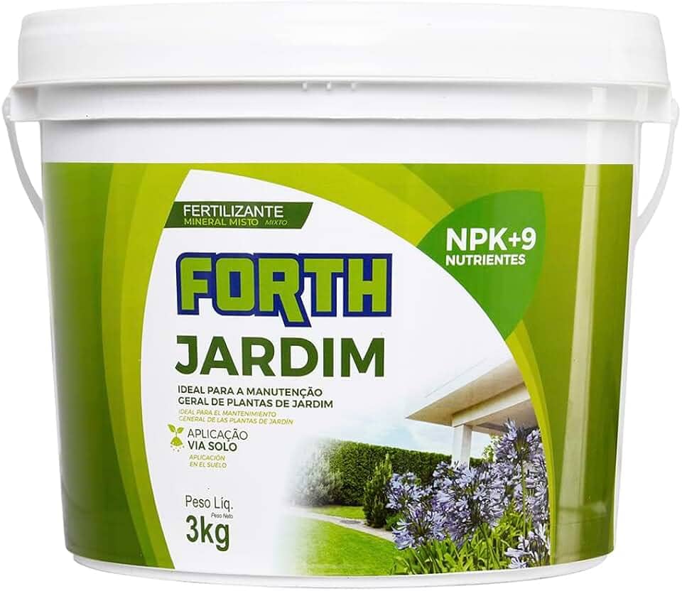 Forth Jardim, Adubo Jardim, Plantas, Fertilizante, Fórmula Granulada, NPK, Gramados, Arbustos, Árvores, Plantas Ornamentais, Balde de 3kg