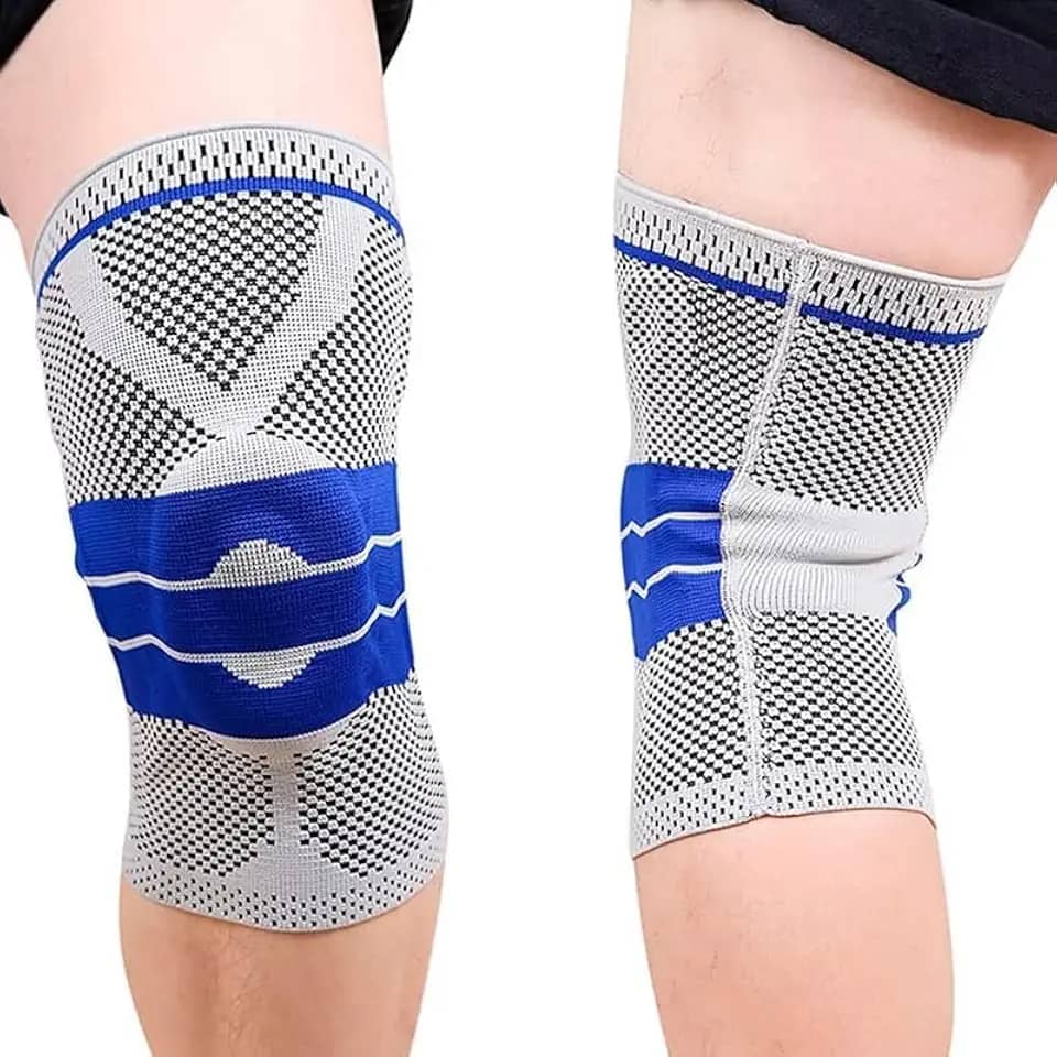 Joelheira de Compressão com Strap, Suporte para Academia, Musculação, Corrida, Jiu Jitsu e Esportes, Tamanho (Médio)