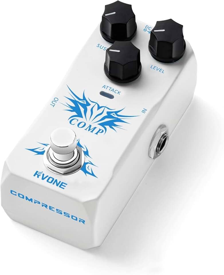 Pedal Compressor Analógico Para Guitarra/Baixo, De Guitarra Nível Estúdio, Efeitos Baixo Elétrico, True Bypass E Caixa Alumínio