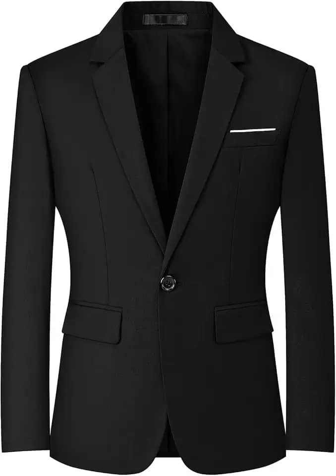 Blazers masculino slim fit business casual masculino casaco esportivo um botão blazer de viagem jaqueta leve