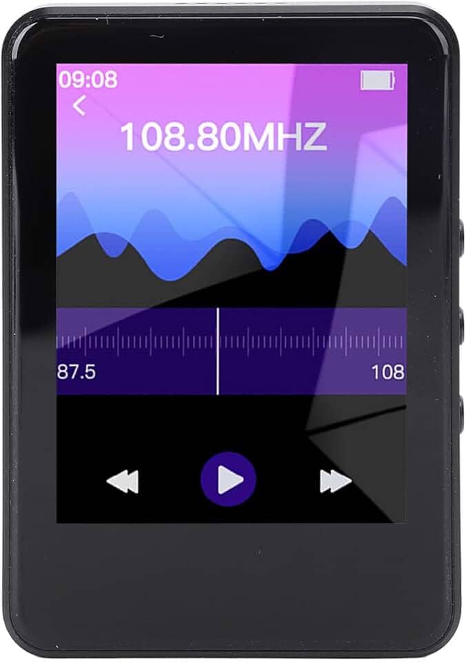 MP4 Player com Bluetooth, 2,4 Polegadas HD Touch Screen Music Player com Câmera, Até 128 GB, Gravador MP4 Portátil Tipo C Carregamento Rápido para Interior e Exterior