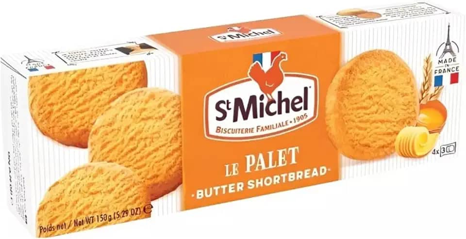 Biscoito Amanteigado Francês Butter Shortbread Cookies -100% Manteiga - Lanche - Café da Manhã - Sobremesa - 1 Unidade - Biscuits au Beurre - Sablés - 150g - Opção Presente