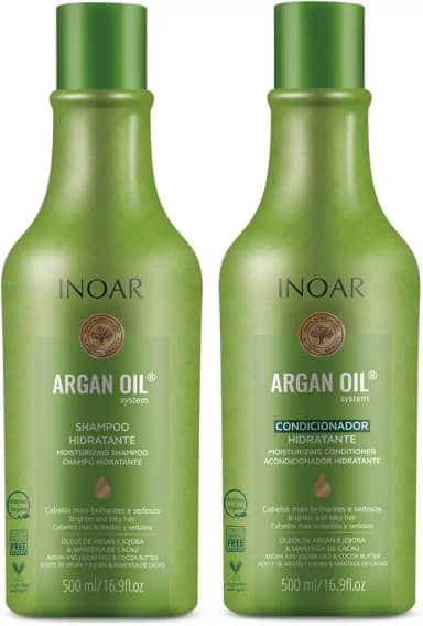 INOAR Kit Inoar Shampoo + Condicionador 500Ml Argan Oil Hidratante