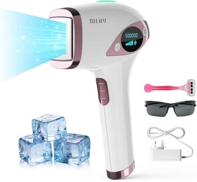 Depilador a Laser IPL Portátil MLAY T4 – Aparelho de Depilação Definitiva com 5 Níveis de Intensidade, Seguro para Rosto e Corpo, Uso Doméstico