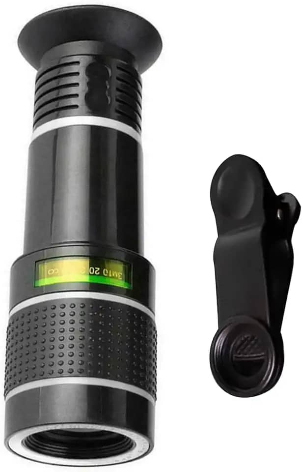 Lente teleobjetiva móvel 20X lente telescópica para smartphone com suporte de clipe para a maioria dos telefones celulares