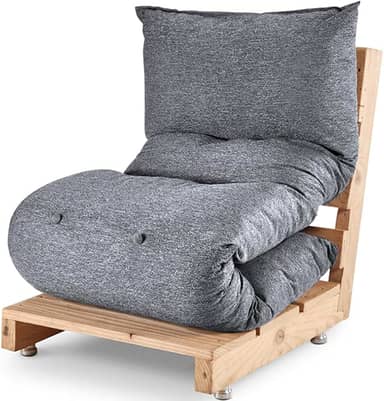 Futon Colchonete Dobrável De Espuma Solteiro Grafite