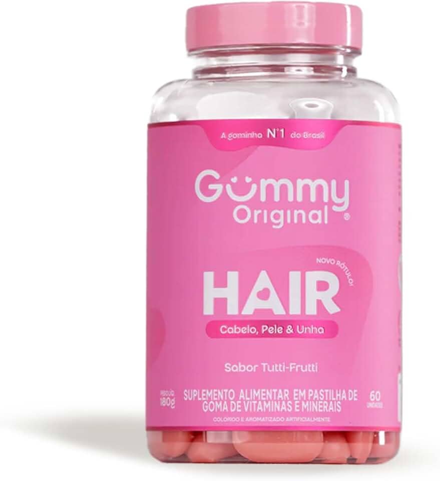 Gummy Hair Vitamin Cabelos, Unhas e Pele Tutti-Frutti 60 Gomas – Gummy