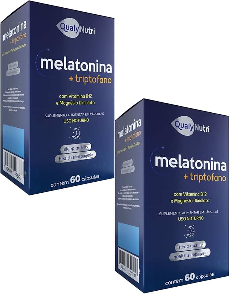Kit 2x Melatonina + Triptofano c/60 Capsulas