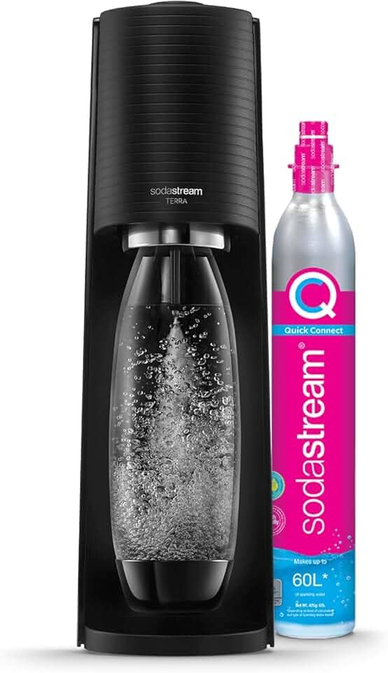 Máquina para Gaseificar Água, Terra, Preta, SodaStream (PRETO)