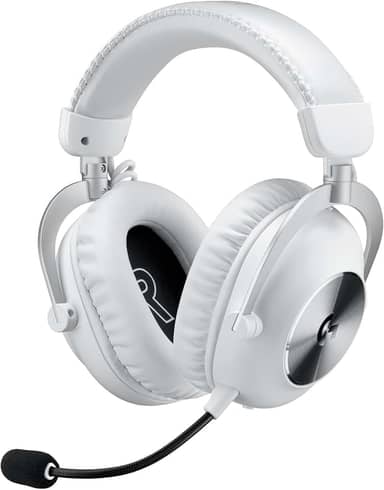 Headset Gamer Sem Fio Logitech G PRO X 2 LIGHTSPEED Com Microfone Removível, Drivers de Grafeno 50mm, Conexão Bluetooth, USB e 3,5 mm, Compatível com PC, PS5, PS4, Switch - Branco