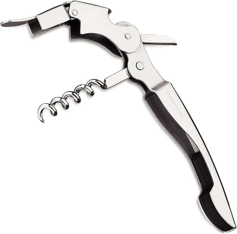 Saca Rolhas com Abridor e Corta Lacre Tramontina Harmoniza em Aço Inox