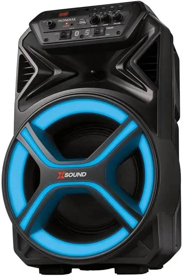 Caixa de Som Amplificadora Mondial CM-400-L com Led 400W