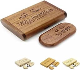 JASTER Pendrive 8 gb Usb 2.0 Cor Walnut Wood Personalizamos Com a Sua Logomarca, Nomes e Data Comemorativa