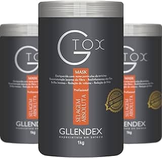 Gllendex G-Tox Máscara de Selagem Absoluta Profissional, 1kg, Redução de Volume e Frizz, Sem Formol
