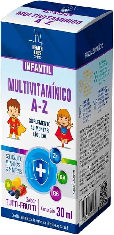 Multivitamínico A-Z Infantil 30ml Tutti-Frutti - Health Labs