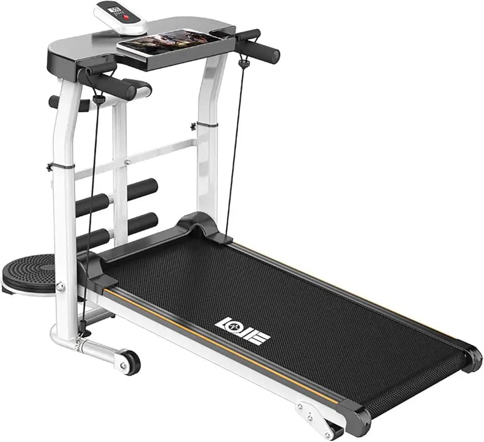 Esteira Ergométrica,Pequena Esteira Dobrável Multifuncional,Adequada para Uso em Casa e No Escritório, com Capacidade de Carga de 150 Kg