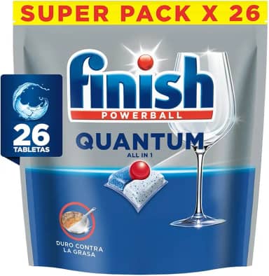 Detergente para Lava Louças em tabletes Finish Quantum All in 1 com 26 unidades