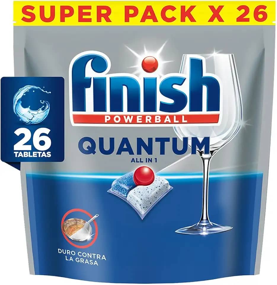 Detergente para Lava Louças em tabletes Finish Quantum All in 1 com 26 unidades
