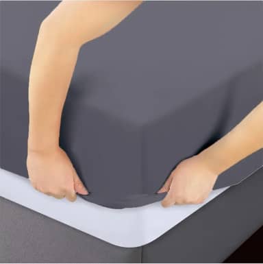 Lençol Avulso Viuvo c/Elástico Percal Flex 400 Fios Ultra Macio e Resistente Cinza