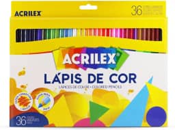 Lápis de Cor, Sextavado, 36 Cores, Acrilex