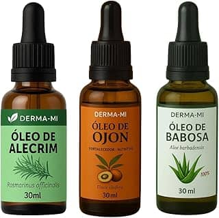 Kit 3 Óleos Vegetais 100% Puro – Babosa, Ojon e Alecrim | Crescimento, Hidratação e Restauração Capilar