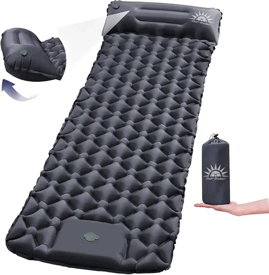 Colchonete Camping Colchão Inflável Solteiro, Praticidade e Conforto,Acampamento Acessorios