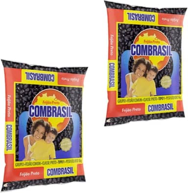 Feijão Preto Combrasil com 2 Pacotes de 1kg Cada